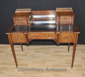 古董爱德华时代的卡尔顿房子书桌写作表1910