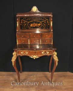 法国古董帝国博纳尔大谈特谈办公室写字台镶嵌