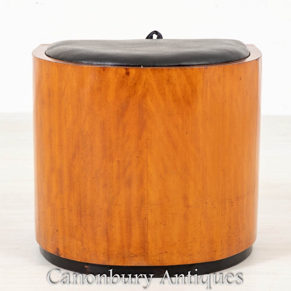 装饰艺术的老式凳子古董座椅，约1930年