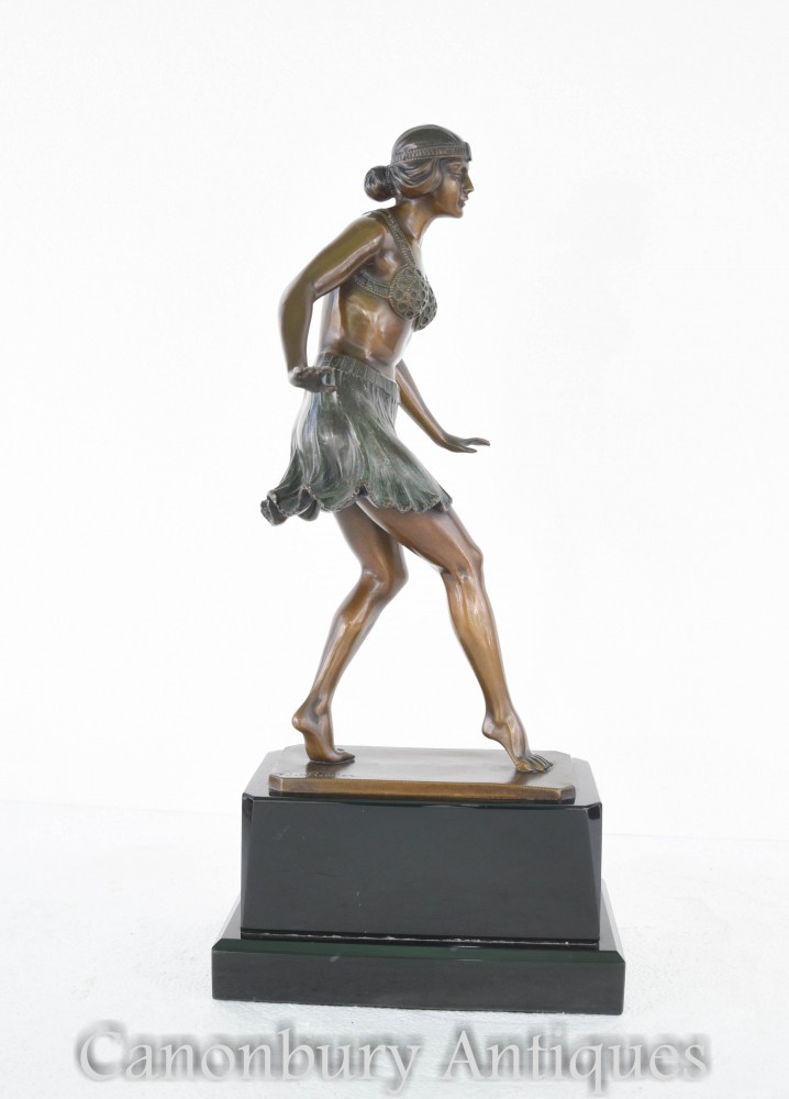 里德雕像埃及舞蹈雕像的装饰艺术舞者