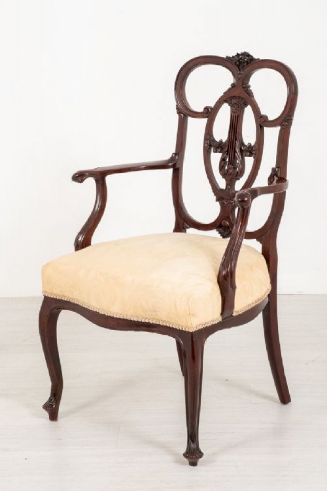 Chippendale Carver扶手椅-仿古桃花心木1890