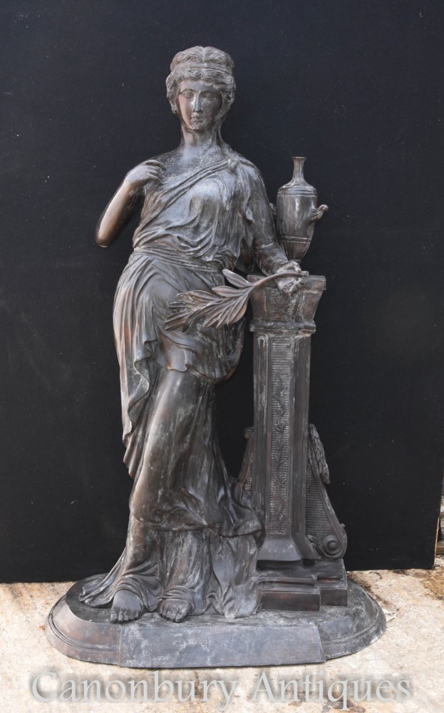 大青铜古典少女雕像-罗马花园雕像