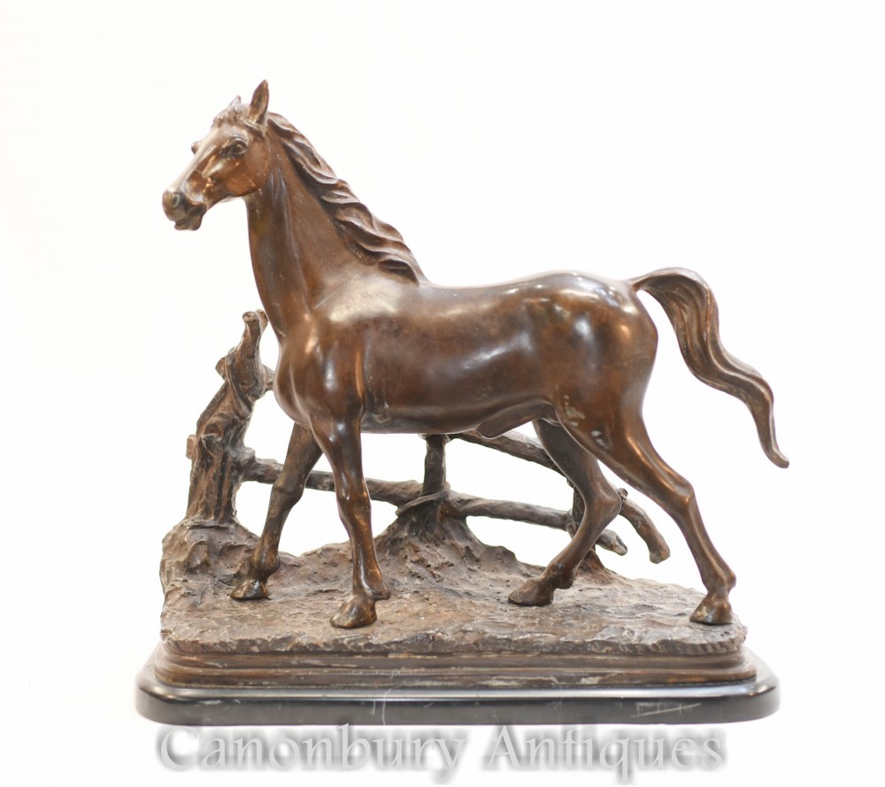 法国青铜马雕像-马术小马梅内