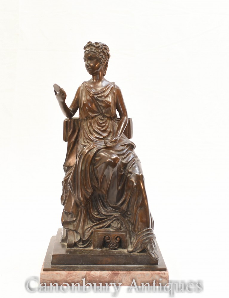 罗马少女青铜雕像-托加·克拉德古典雕像