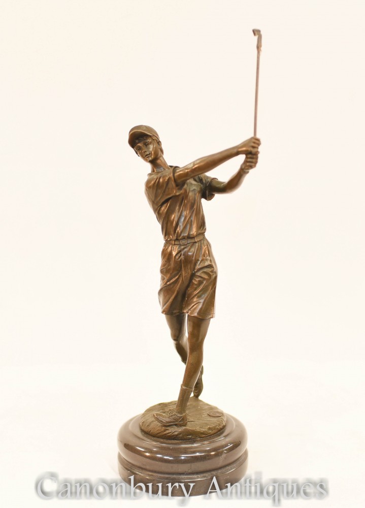 青铜苏格兰高尔夫球手雕像-高尔夫铸件