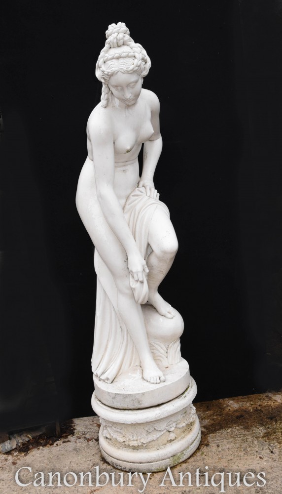 古典雅典娜雕像-石裸女花园雕塑