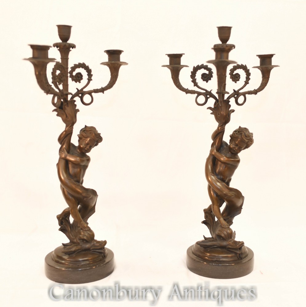 对青铜天使烛台-法国蜡烛铸造蛇