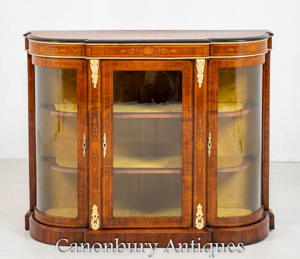 维多利亚时代的Credenza-古董餐边柜展示柜1860