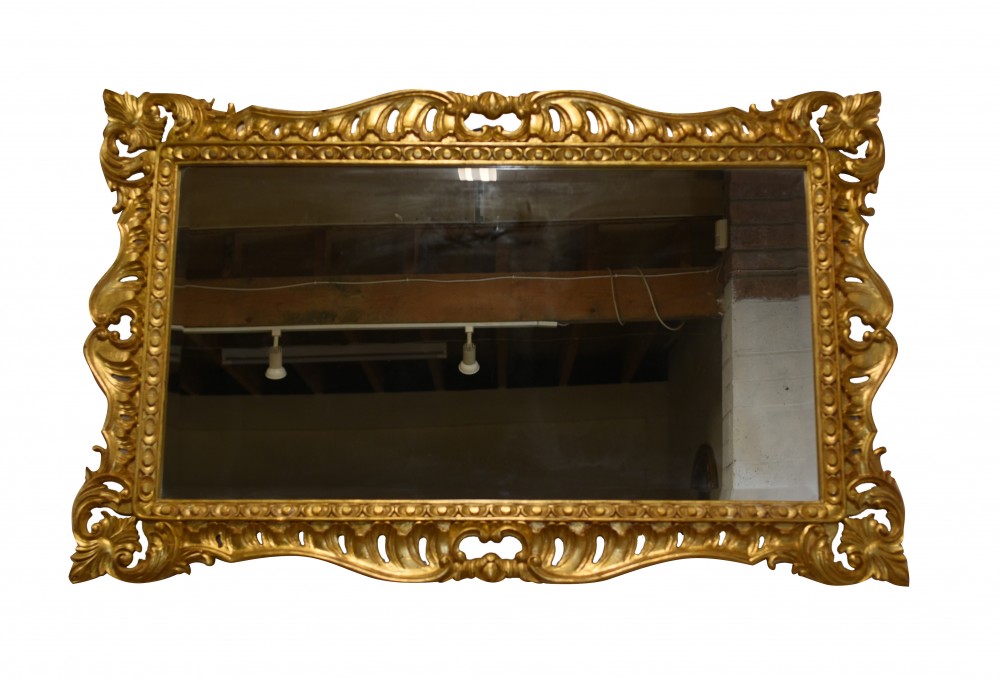 摄政镜镀金 Overmantle 镜子洛可可