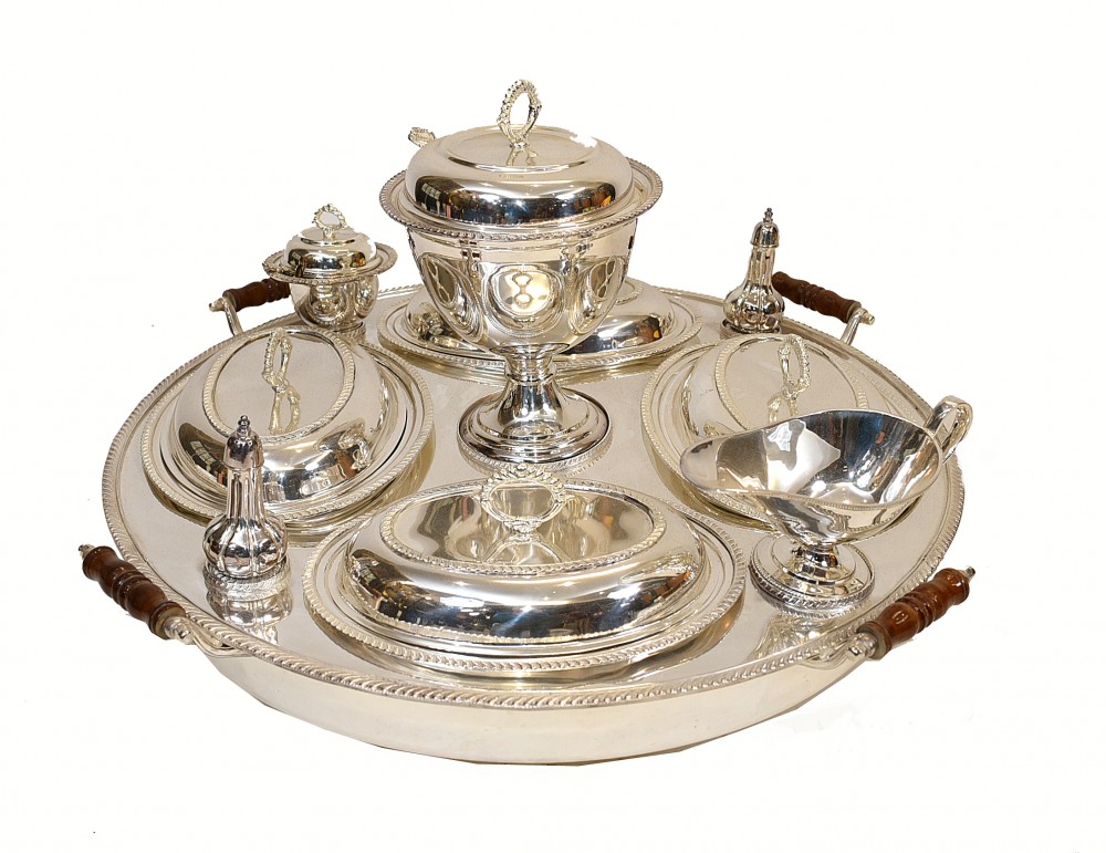 银盘 Lazy Susan Bain Marie Food Server 旋转热盘