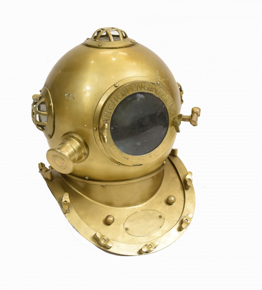 黄铜潜水员头盔锚工程深海